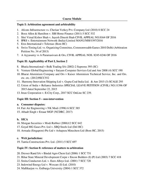 Course Module - Alternative Dispute Resolution - Course Module Topic I ...