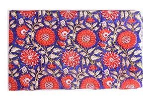 Handicraft-Palace Floral Hand Block Printed Natural Cotton Running ...