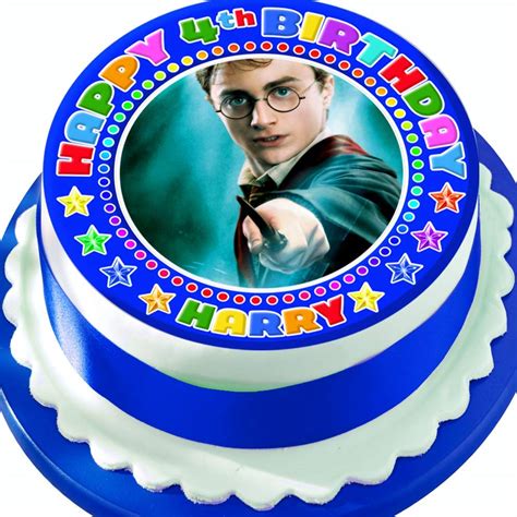 Buy Harry Potter Personalised with Name and Age PRECUT 7.5 INCH Cake ...