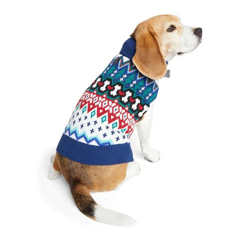 Dog Wearing Christmas Sweater