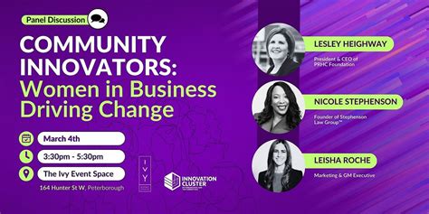 Community Innovators: Women in Business Driving Change, Ivy Event Space ...