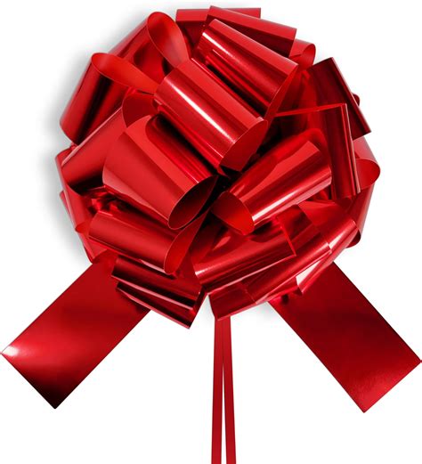 Amazon.com: Giant Large Red Pull Bow 16" Wide, Pack of 1 Metallic Car ...