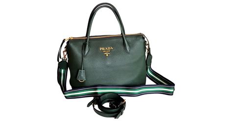 Tote Prada Sac cabas Paradigme Cuir Vert ref.164997 - Joli Closet