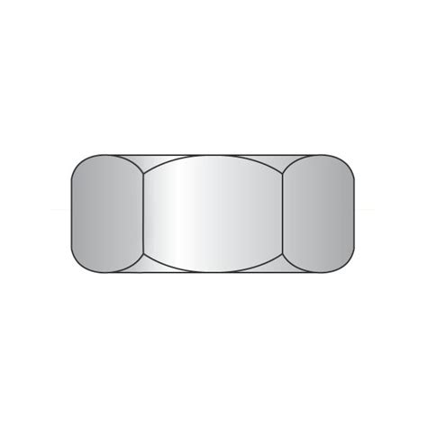 Newport Fasteners Hex Nut, 3/8"-16, 316 Stainless Steel, Not Graded ...