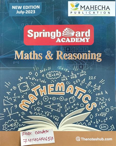 Spring board handwritten notes maths and reasoning - saraswatibook