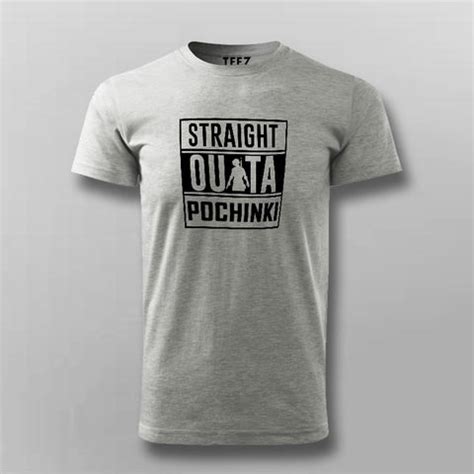 Straight Outta Pochinki T-Shirt For Men - TEEZ.in