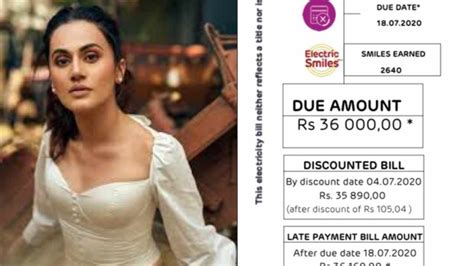 Taapsee Pannu complains about electricity bill of vacant house, says ...