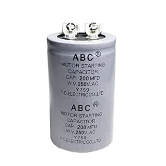 Capacitor 200MFD 200uf 250V Cylindrical AC Motor Starting Capacitor ...