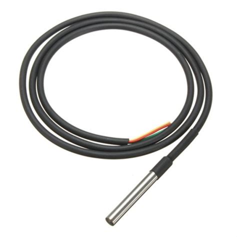 Buy DS18B20 Temperature Sensor Probe -55 to +125℃ 1 Meter Cable Online ...