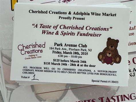 "A Taste of Cherished Creations" Wine & Spirits Fundraiser, Park Avenue ...