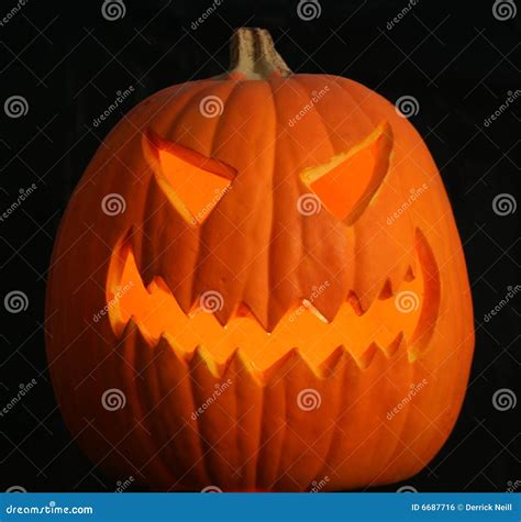 A Scary Jack-o-lantern stock photo. Image of jackolantern - 6687716