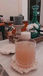 Macrame Coasters Boho Coaster Circle Coaster with Frills Housewarming ...