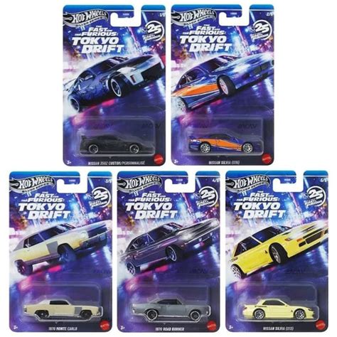 Hot Wheels Silver Series 2026 Fast and Furious Tokyo Drift Set Of 5 (N ...