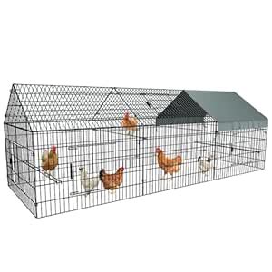 Buy PawGiant Chicken Coop, Chicken Run Pen for Yard with Cover Outdoor ...