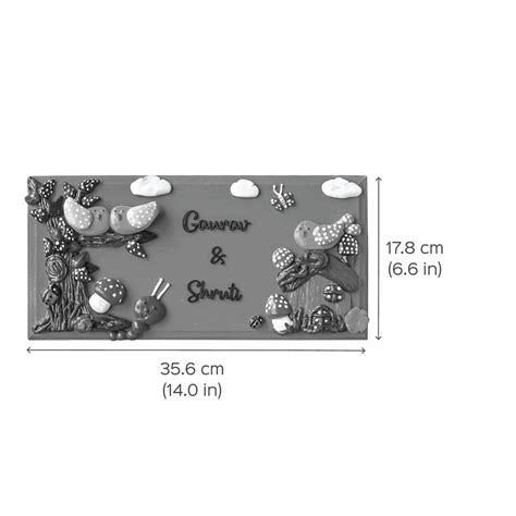 Buy Handcrafted Personalized Nature Themed Nameplate For Siblings ...