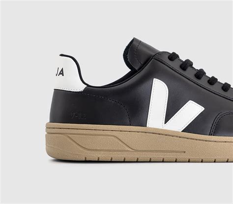 VEJA V-12 Black White Dune - Men's Trainers