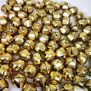 Adhvik (Pack of 10) Small Ghungroo Golden Jingle Christmas Bells Bead ...