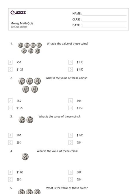 50+ Money Math worksheets for 5th Class on Quizizz | Free & Printable