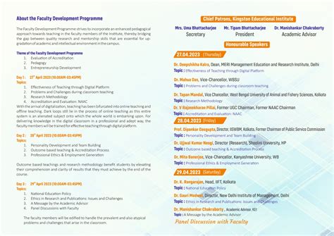Kingston Education Institute - Faculty Development Program