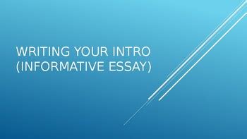 Image result for Introduction Paragraph for Informative Essay