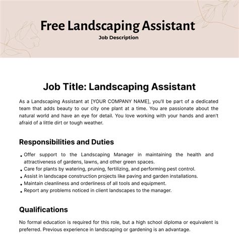 Garden Landscaping Job Description at Ronald Piper blog