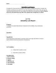Image result for Solubility Lab Write PDF