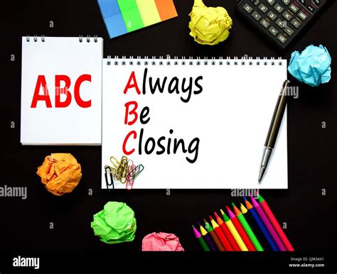 ABC always be closing symbol. Concept words ABC always be closing on ...