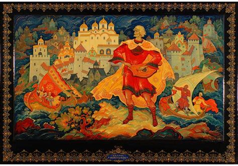 Лаковая миниатюрная живопись тематики Сказки
