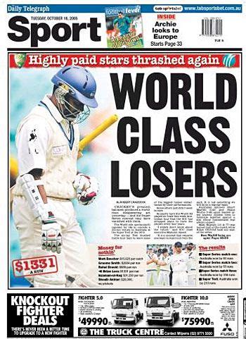 The back page of the Sydney Telegraph | ESPNcricinfo.com