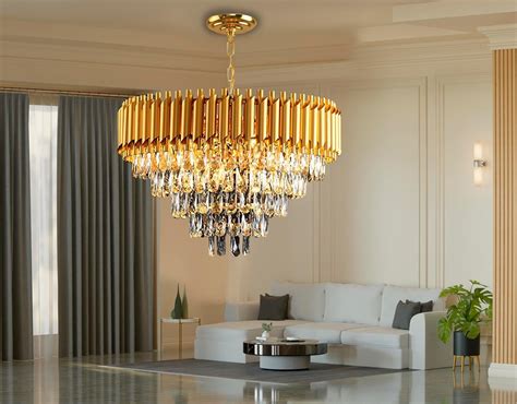 Buy kinis Modern Crystal Led Jhoomer Ceiling Lights Hanging for Living ...