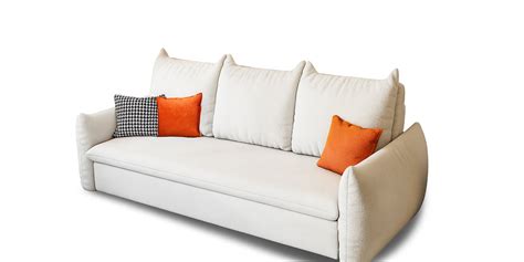 Buy Allison 3 Seater Pull Out Cum Bed Fabric Sofa - Shell White ...