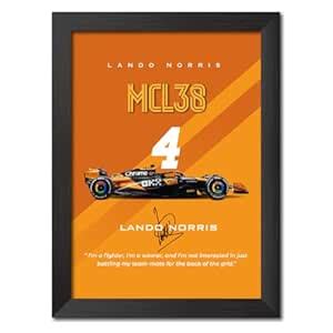TenorArts Lando Norris F1 Poster McLaren MCL38 Formula One Photo Frame ...