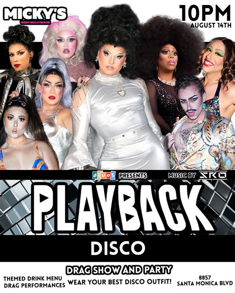 Playback Disco - 08/14/2025 - Micky's West Hollywood