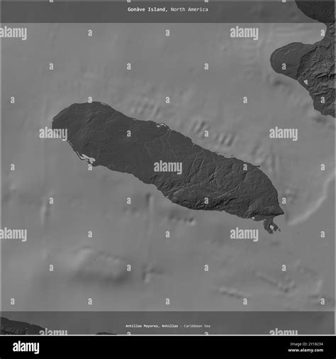 Gonave Island in the Caribbean Sea, belonging to Haiti, cropped to ...