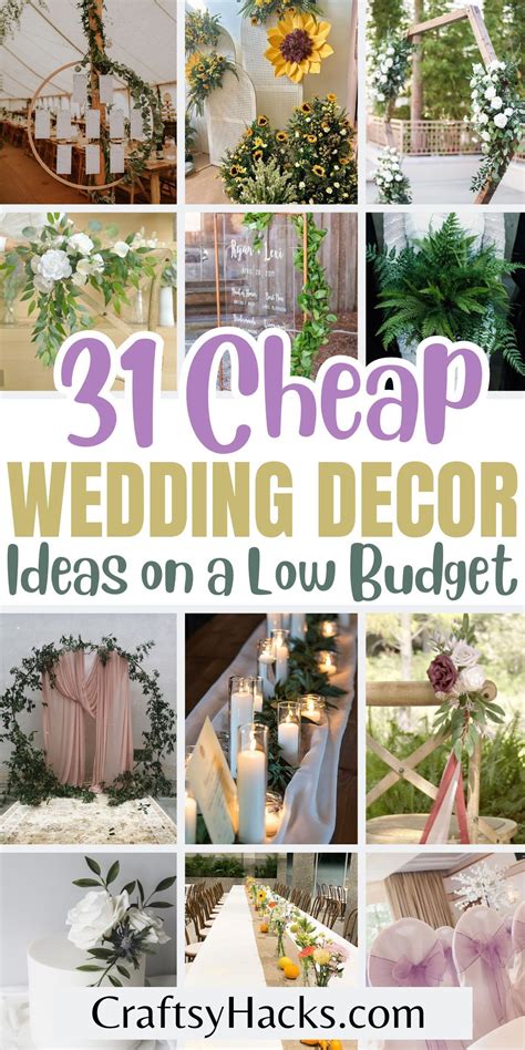 31 Stunning Wedding Décor Ideas on a Budget | Cheap wedding decorations ...