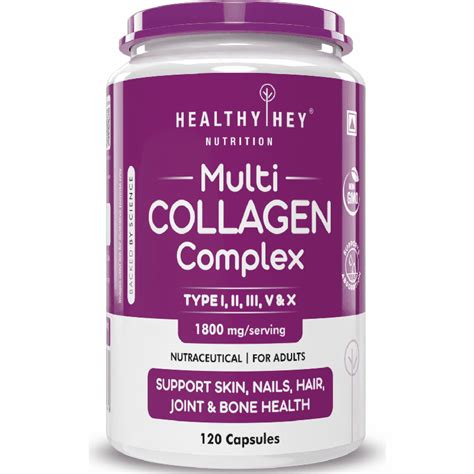 Buy Multi Collagen Complex - Type I, II,III, V & X Support Skin Nails ...