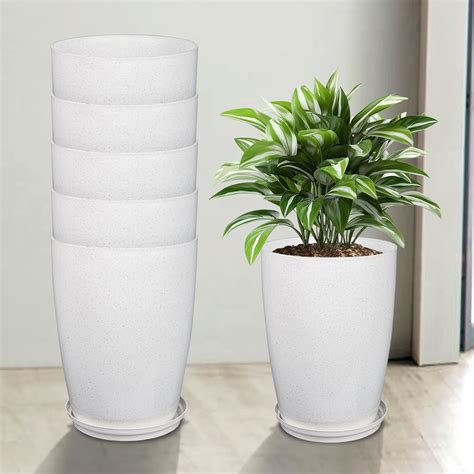 Kuber Industries Pack of 6 with Plate | 14 Inch Indoor-Outdoor Plants ...