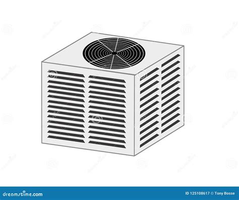 HVAC Condenser Unit Illustration Stock Illustration - Illustration of ...