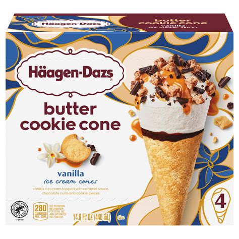 Customer Reviews: HAAGEN-DAZS Cookie Cone Vanilla Ice Cream 4x3.72floz ...