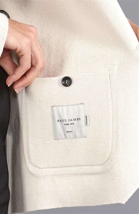 Womens Midweight Cotton Relaxed Fit Knitted Blazer - Paul James Knitwear