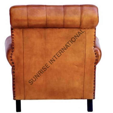 Lounge Chair: Buy vintage leather wing high back arm chair sofa Online ...