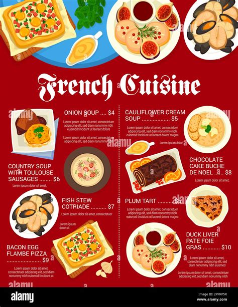 French Cafe Menu Items