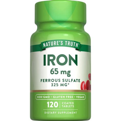 Nature's Truth Iron 65 mg Ferrous Sulfate 325 mg - CVS Pharmacy