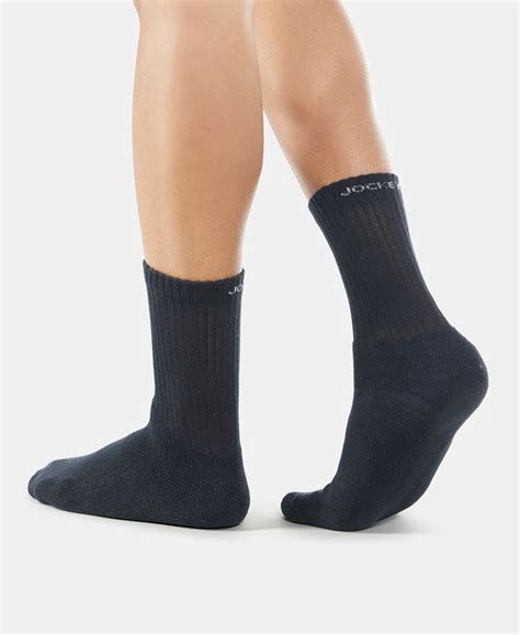 Buy Compact Cotton Terry Crew Length Socks With StayFresh Treatment ...