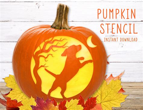 Dog Pumpkin Stencil, Beagle Printable Stencil, Jack O' Lantern, Pumpkin ...