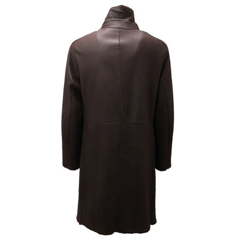 4577AD cappotto montone uomo OPIFIX brown shearling coat men