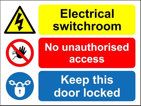 KPCM Display ltd Restricted Access Electrical Switchroom Safety Sign ...