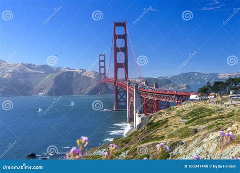 Golden Gate Bridge Overlook Inspiration Editorial Image - Image of ...