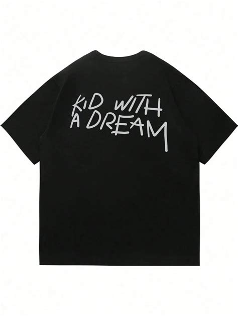 SXV 'Kid with a dream’ Printed Cool Aesthetic Oversized Baggy T-shirt ...