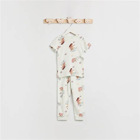 Buy Moana and Princess Arial Print T-shirt and Pyjama Set from Disney ...